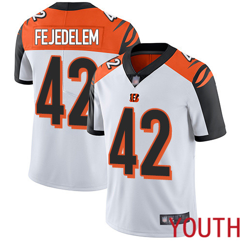 Cincinnati Bengals Limited White Youth Clayton Fejedelem Road Jersey NFL Footballl 42 Vapor Untouchable